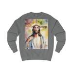 Jesus Christ Cross Watercolor Portrait Painting Sweatshirt Jesus Christ Cross Watercolor Portrait Painting Sweatshirt