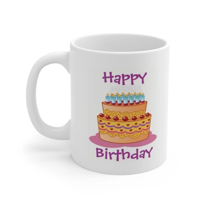 Happy Birthday Big Cake Coffee Mug