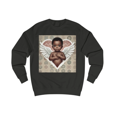 African Baby Cupid Valentines Day Angel Sweatshirt