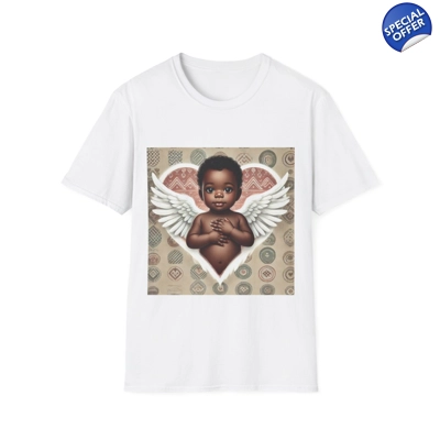 African Baby Cupid Valentines Day Angel T-Shirt