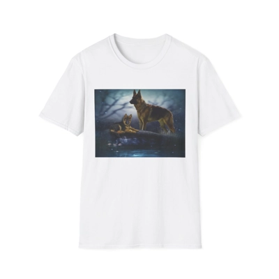 Alsatian Dog And Puppy Woodland Dream T-Shirt