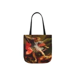 Archangel Michael Defeating Satan Christian Warrior Shoulder Tote Bag