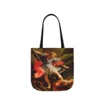 Archangel Michael Defeating Satan Christian Warrior Shoulder Tote Bag