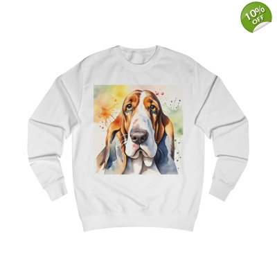 Basset Hound Dog Cute Watercolour Sweatshirt