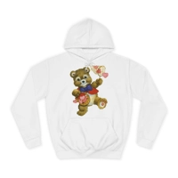 Bear Catching Valentine Hearts Hoodie