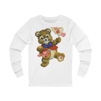 Bear Catching Valentine Hearts Long Sleeve T-Shirt