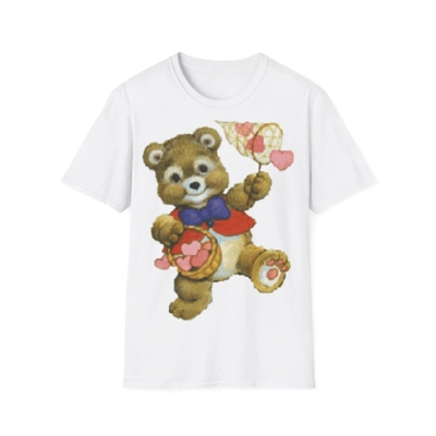 Bear Catching Valentine Hearts T-Shirt