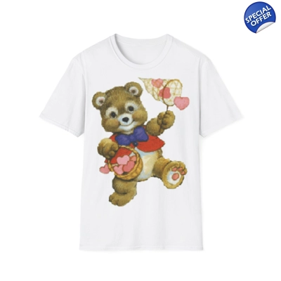 Bear Catching Valentine Hearts T-Shirt Bear Catching Valentine Hearts T-Shirt