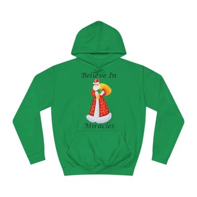 Believe In Miracles Santa Stars Christmas Hoodie