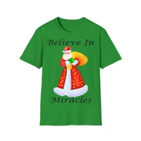 Believe In Miracles Santa Stars Christmas T-Shirt