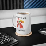 Believe In Miracles Santa Stars Christmas Coffee Mug