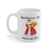 Believe In Miracles Santa Stars Christmas Coffee Mug