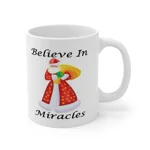 Believe In Miracles Santa Stars Christmas Coffee Mug