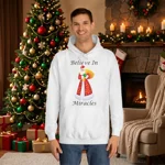 Believe In Miracles Santa Stars Christmas Hoodie