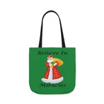 Believe In Miracles Santa Stars Christmas  Shoulder Tote Bag