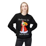 Believe In Miracles Santa Stars Christmas Sweatshirt