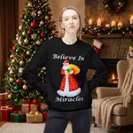 Believe In Miracles Santa Stars Christmas Sweatshirt
