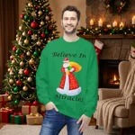 Believe In Miracles Santa Stars Christmas Sweatshirt