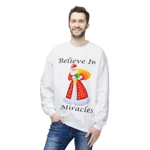 Believe In Miracles Santa Stars Christmas Sweatshirt