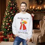 Believe In Miracles Santa Stars Christmas Sweatshirt