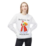Believe In Miracles Santa Stars Christmas Sweatshirt