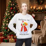 Believe In Miracles Santa Stars Christmas Sweatshirt