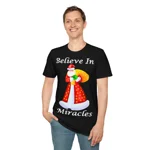 Believe In Miracles Santa Stars Christmas T-Shirt