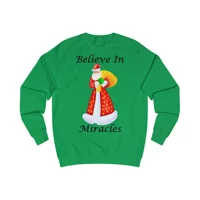 Believe In Miracles Santa Stars Christmas Sweatshirt