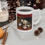 Happy Father's Day Sheepdog and Puppies Coffee Mug