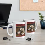 Happy Father's Day Sheepdog and Puppies Coffee Mug