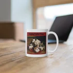 Happy Father's Day Sheepdog and Puppies Coffee Mug