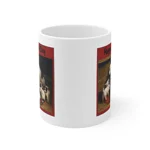 Happy Father's Day Sheepdog and Puppies Coffee Mug