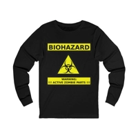 Biohazard Zombie Active Sign Long Sleeve T-Shirt