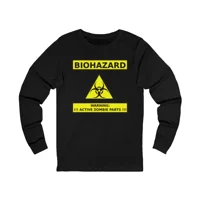 Zombie Biohazard Active Sign Long Sleeve T-Shirt