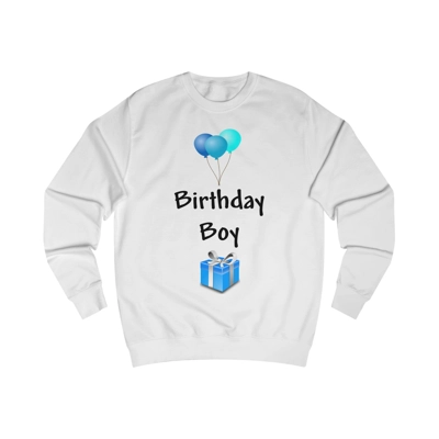 Birthday Boy Blue Balloons And Present Sweatshirt