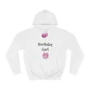 Birthday Girl Pink Balloons And Present Hoodie
