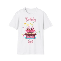 Birthday Girl Star Birthday Cake T-Shirt