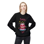 Birthday Girl Star Birthday Cake Sweatshirt