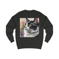 Black And White Cat Cute Watercolour Sweatshirt