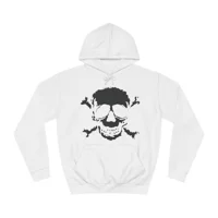 Black Skull and Crossbones Distressed Hoodie