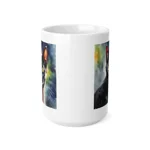 Black Cat Cute Watercolour Coffee Mug