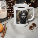 Black Jesus And Crown of Thorns Watercolour Painting Portrait Coffee Mug