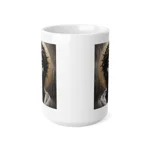 Black Jesus And Crown of Thorns Watercolour Painting Portrait Coffee Mug