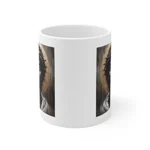 Black Jesus And Crown of Thorns Watercolour Painting Portrait Coffee Mug