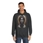 Black Jesus And Crown of Thorns Watercolour Painting Portrait Hoodie