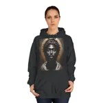 Black Jesus And Crown of Thorns Watercolour Painting Portrait Hoodie