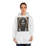 Black Jesus And Crown of Thorns Watercolour Painting Portrait Hoodie
