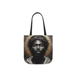 Black Jesus And Crown of Thorns Watercolour Painting Portrait Shoulder Tote Bag