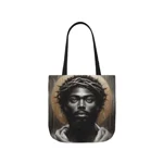 Black Jesus And Crown of Thorns Watercolour Painting Portrait Shoulder Tote Bag