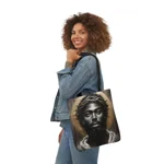 Black Jesus And Crown of Thorns Watercolour Painting Portrait Shoulder Tote Bag